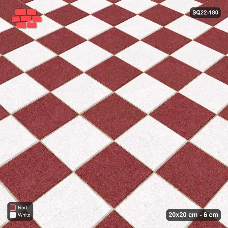 Interlock (Pasco) 20x20 cm · SQ22-180 · Single Border, Checker Field · Side view
