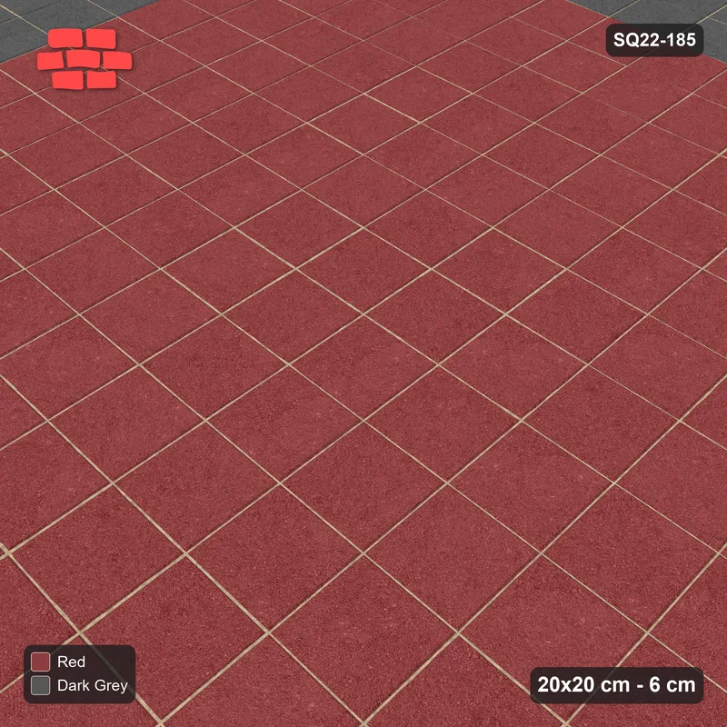 Interlock (Pasco) 20x20 cm · SQ22-185 · Double Border, Plain Field · Side view