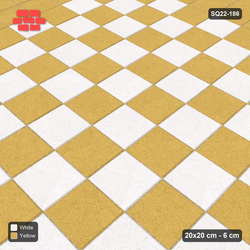 Interlock (Pasco) 20x20 cm · SQ22-186 · Double Border, Checker Field · Side view