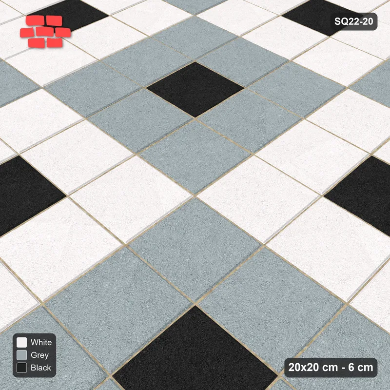 Interlock (Pasco) 20x20 cm · SQ22-20 · Block Checker 3x3 · Side view
