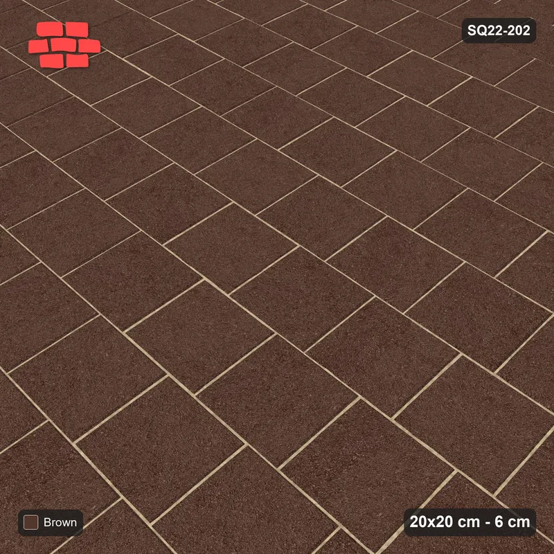 Interlock (Pasco) 20x20 cm · SQ22-202 · Running Bond, Third Offset · Side view