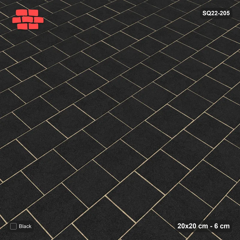 Interlock (Pasco) 20x20 cm · SQ22-205 · Vertical Running Bond · Side view