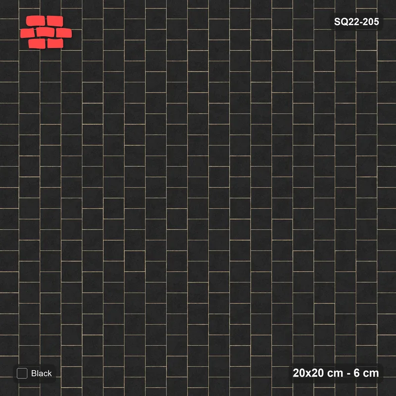 Interlock (Pasco) 20x20 cm · SQ22-205 · Vertical Running Bond · Top view