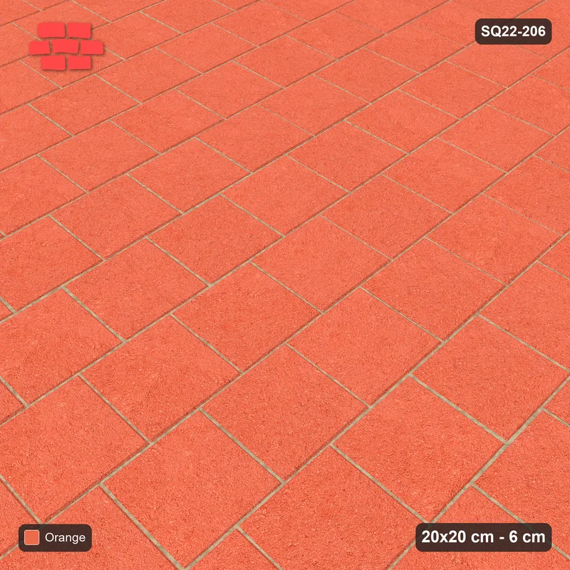 Interlock (Pasco) 20x20 cm · SQ22-206 · Vertical Running Bond · Side view