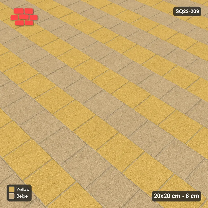 Interlock (Pasco) 20x20 cm · SQ22-209 · Running Bond Alternate Courses · Side view