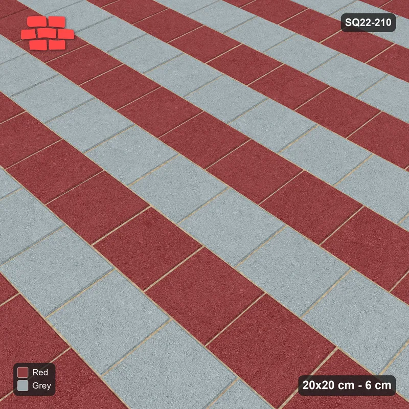 Interlock (Pasco) 20x20 cm · SQ22-210 · Running Bond Alternate Courses · Side view