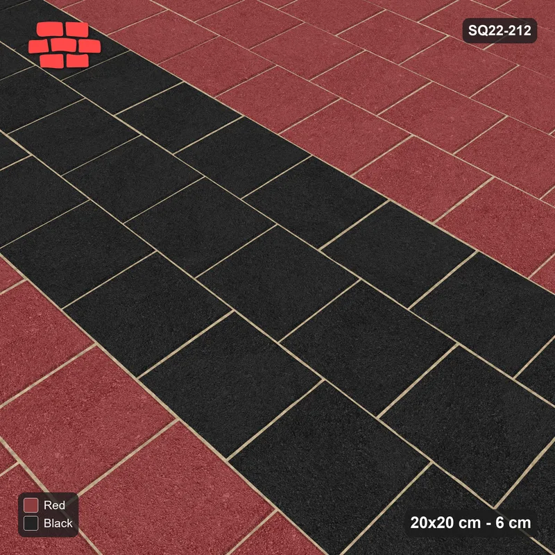 Interlock (Pasco) 20x20 cm · SQ22-212 · Running Bond Feature Band · Side view