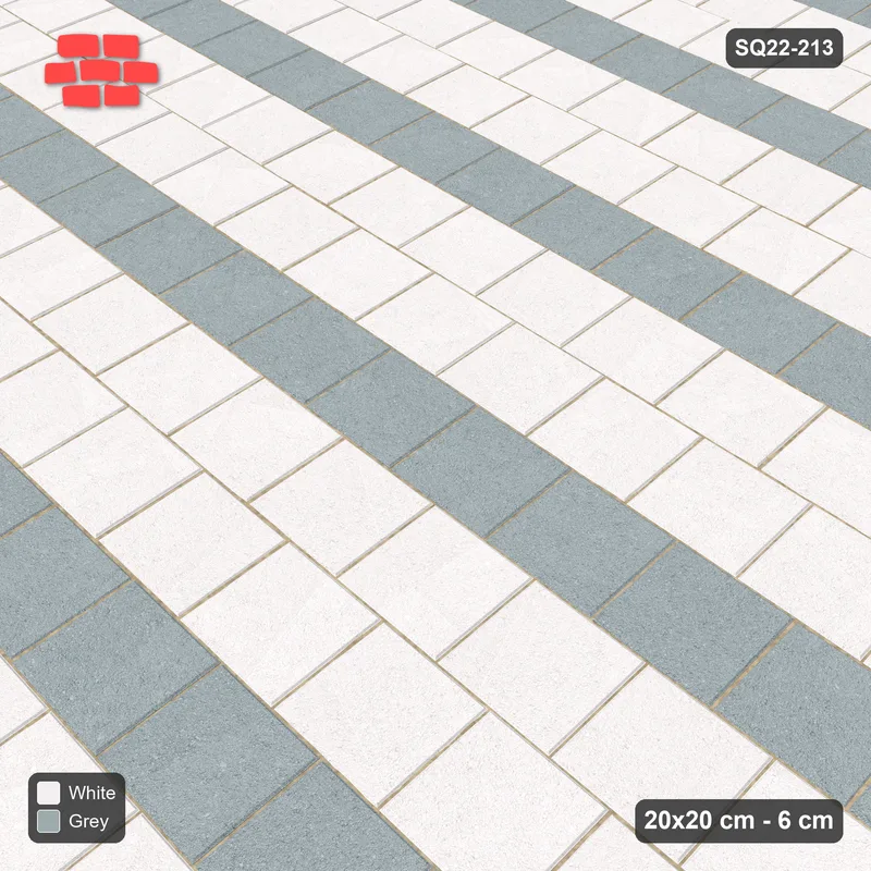 Interlock (Pasco) 20x20 cm · SQ22-213 · Running Bond Every Third Course · Side view