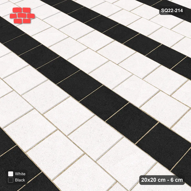 Interlock (Pasco) 20x20 cm · SQ22-214 · Running Bond Every Third Course · Side view