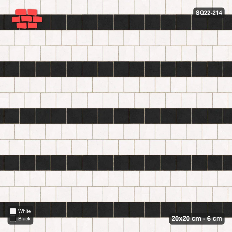 Interlock (Pasco) 20x20 cm · SQ22-214 · Running Bond Every Third Course · Top view