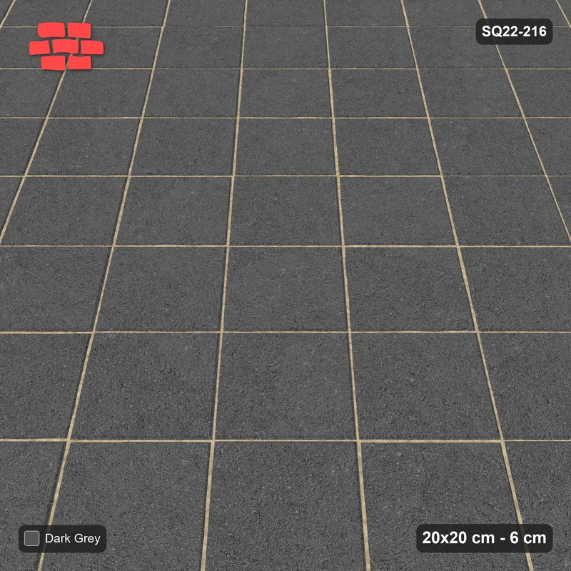 Interlock (Pasco) 20x20 cm · SQ22-216 · Diagonal Stack, Plain · Side view