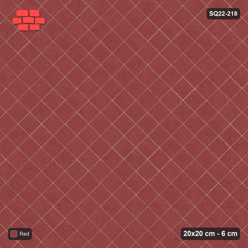 Interlock (Pasco) 20x20 cm · SQ22-218 · Diagonal Stack, Plain · Top view
