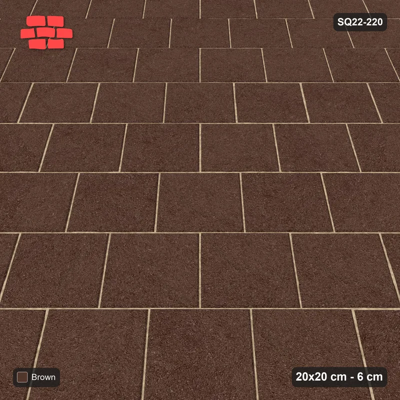 Interlock (Pasco) 20x20 cm · SQ22-220 · Diagonal Running Bond · Side view