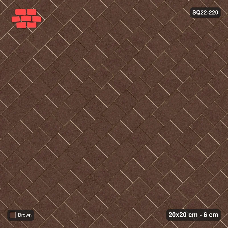 Interlock (Pasco) 20x20 cm · SQ22-220 · Diagonal Running Bond · Top view