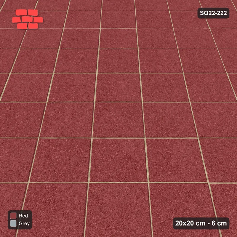Interlock (Pasco) 20x20 cm · SQ22-222 · Diagonal Stack in Kerb Frame · Side view