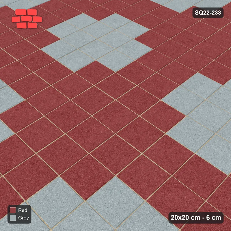 Interlock (Pasco) 20x20 cm · SQ22-233 · Stepped Diamond Field · Side view