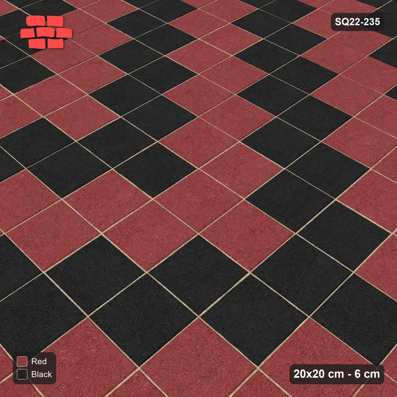 Interlock (Pasco) 20x20 cm · SQ22-235 · Zigzag Chevron Stripes · Side view