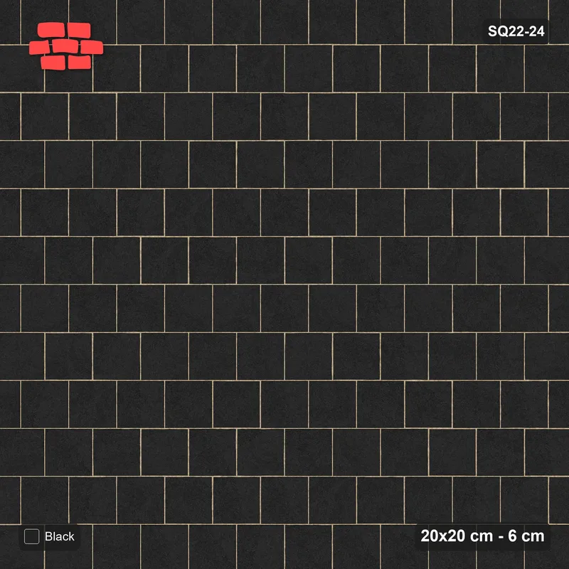 Interlock (Pasco) 20x20 cm · SQ22-24 · Kerb 54B Framed Running · Top view