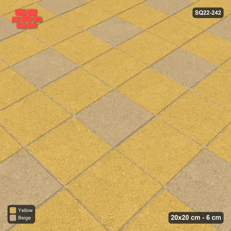 Interlock (Pasco) 20x20 cm · SQ22-242 · Accent Squares in Kerb Frame · Side view