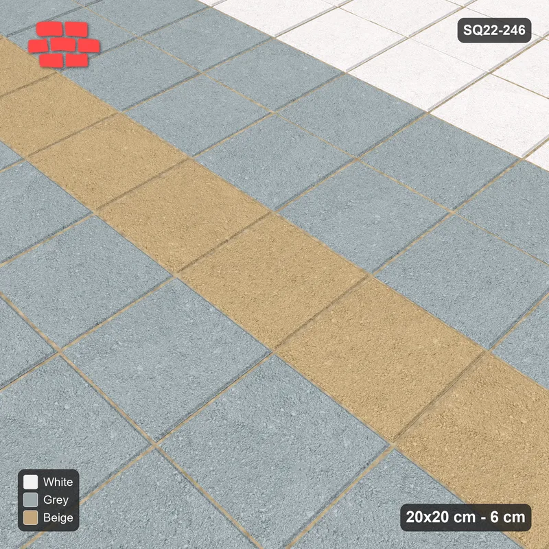 Interlock (Pasco) 20x20 cm · SQ22-246 · Feature Band in Kerb Frame · Side view