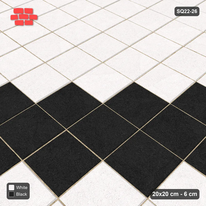 Interlock (Pasco) 20x20 cm · SQ22-26 · Staircase Diagonal Bands · Side view