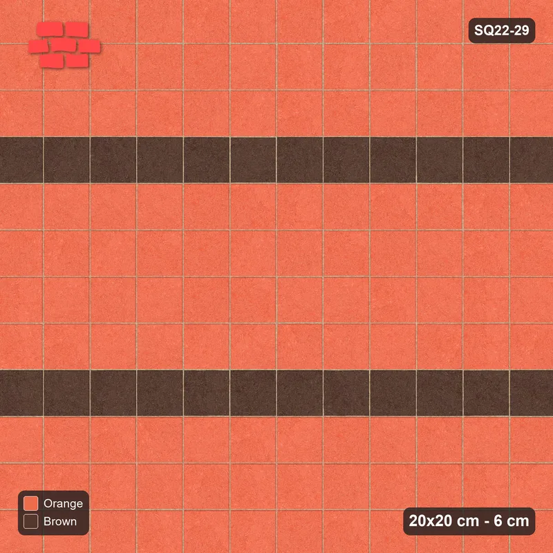 Interlock (Pasco) 20x20 cm · SQ22-29 · Twin Feature Bands · Top view