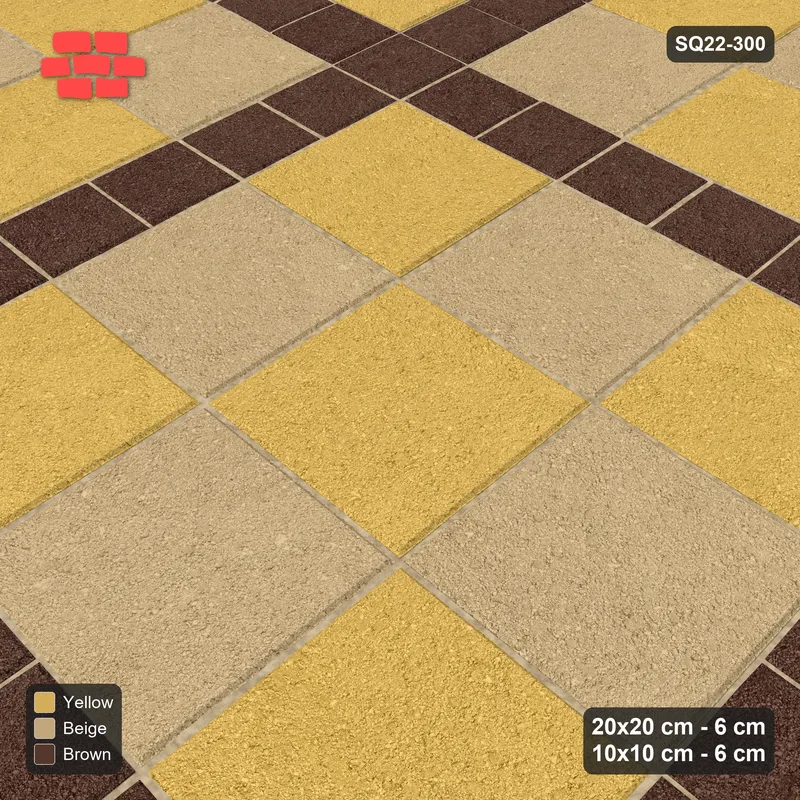 Interlock (Pasco) 20x20 cm · SQ22-300 · Checker Panels 3x3 with 10x10 Grid Lines, Panel Checker · Side view