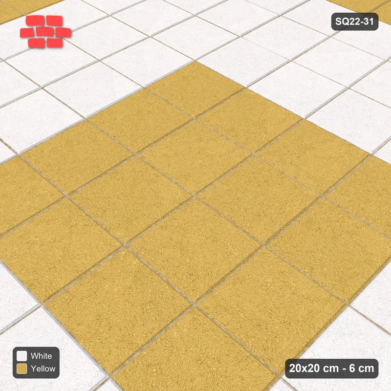 Interlock (Pasco) 20x20 cm · SQ22-31 · Outer Ring and Centre Block · Side view