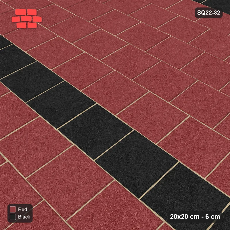 Interlock (Pasco) 20x20 cm · SQ22-32 · Kerb 54B Black Courses · Side view