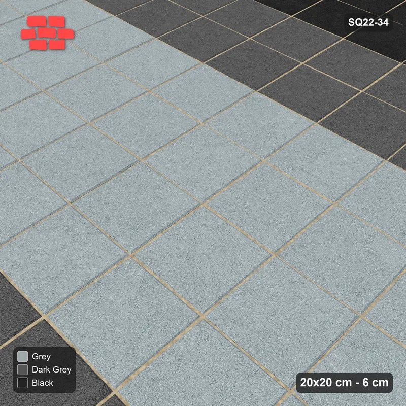 Interlock (Pasco) 20x20 cm · SQ22-34 · Graduated Tone Bands · Side view