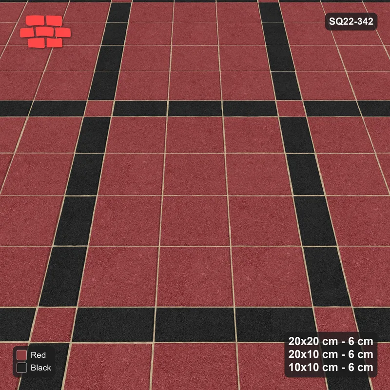 Interlock (Pasco) 20x20 cm · SQ22-342 · 45-Degree 3x4 Panel Grid, 10x10 Crossings, Light Crossings · Side view