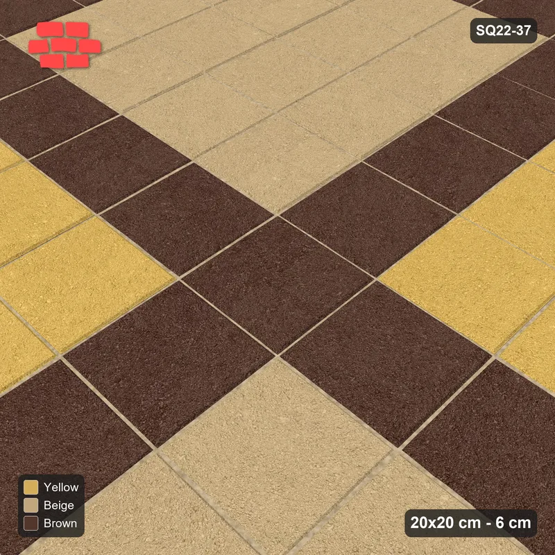 Interlock (Pasco) 20x20 cm · SQ22-37 · Plaid Blocks · Side view