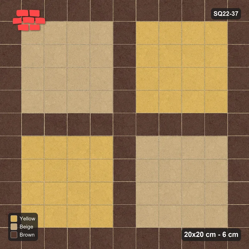 Interlock (Pasco) 20x20 cm · SQ22-37 · Plaid Blocks · Top view