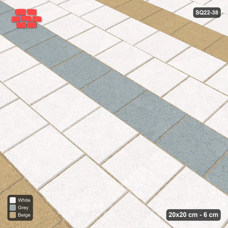 Interlock (Pasco) 20x20 cm · SQ22-38 · Coastal Third Bond Courses · Side view