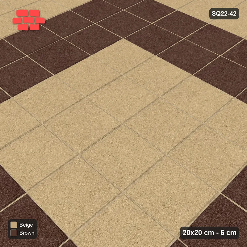 Interlock (Pasco) 20x20 cm · SQ22-42 · Kerb 42B Wide Rings · Side view