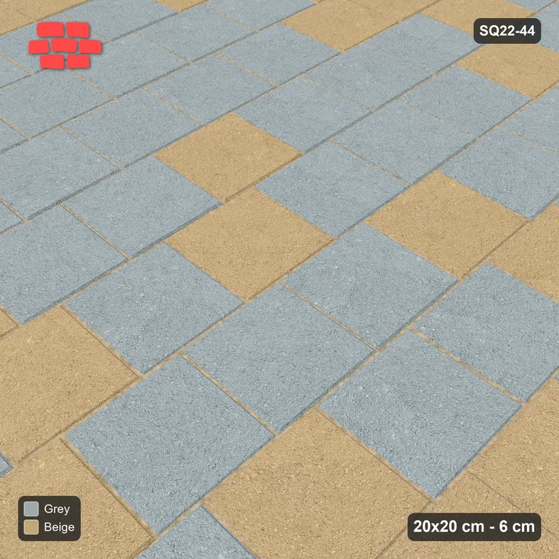 Interlock (Pasco) 20x20 cm · SQ22-44 · Warm Vertical Third Blend · Side view