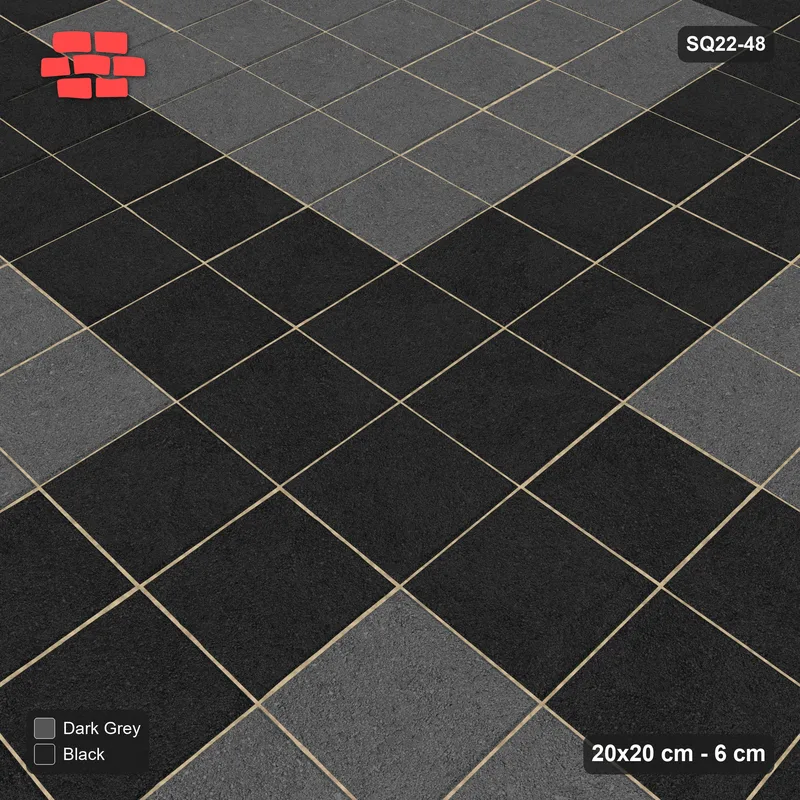 Interlock (Pasco) 20x20 cm · SQ22-48 · Night Cross and Black Border · Side view