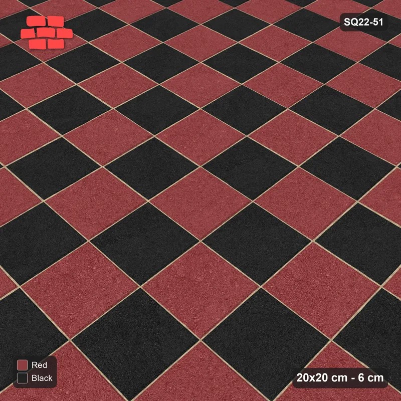 Interlock (Pasco) 20x20 cm · SQ22-51 · Checkerboard · Side view