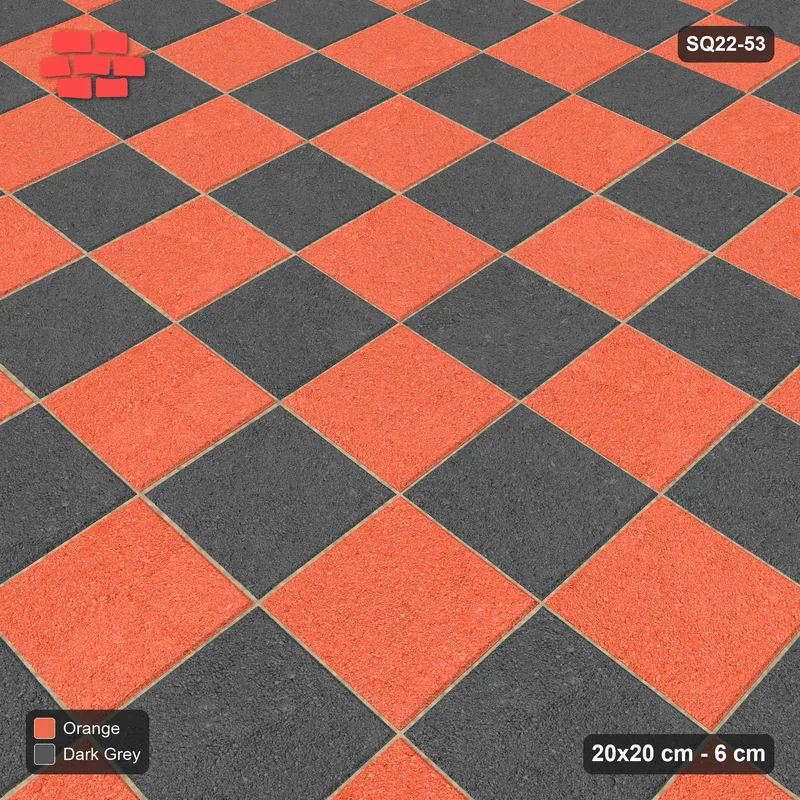 Interlock (Pasco) 20x20 cm · SQ22-53 · Checkerboard · Side view