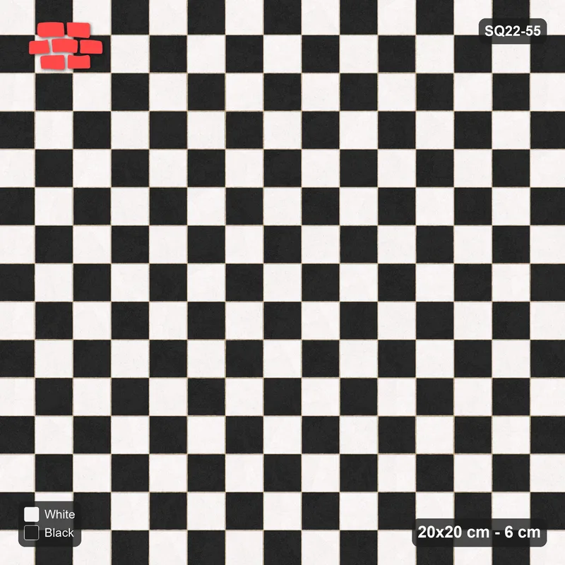 Interlock (Pasco) 20x20 cm · SQ22-55 · Checkerboard · Top view