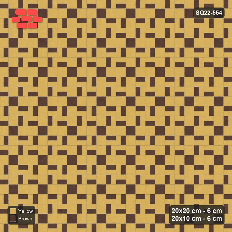 Interlock (Pasco) 20x20 cm · SQ22-554 · Double Pinwheel, Two-Tone Planks, Upright Planks, Left · Top view