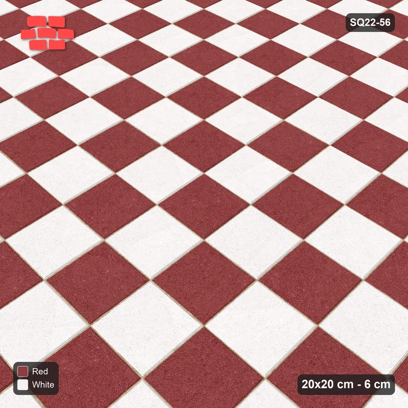 Interlock (Pasco) 20x20 cm · SQ22-56 · Checkerboard · Side view