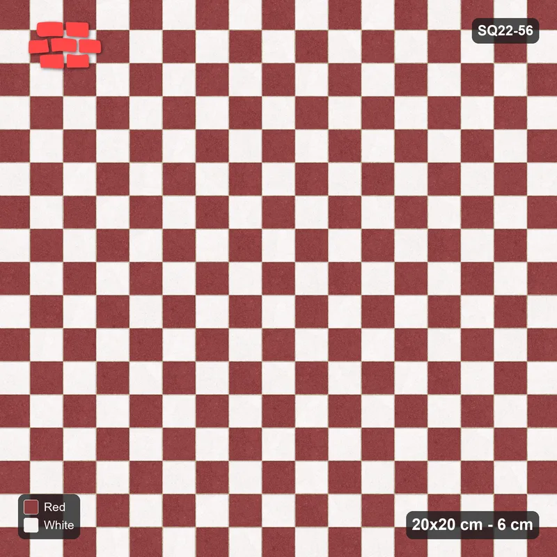 Interlock (Pasco) 20x20 cm · SQ22-56 · Checkerboard · Top view