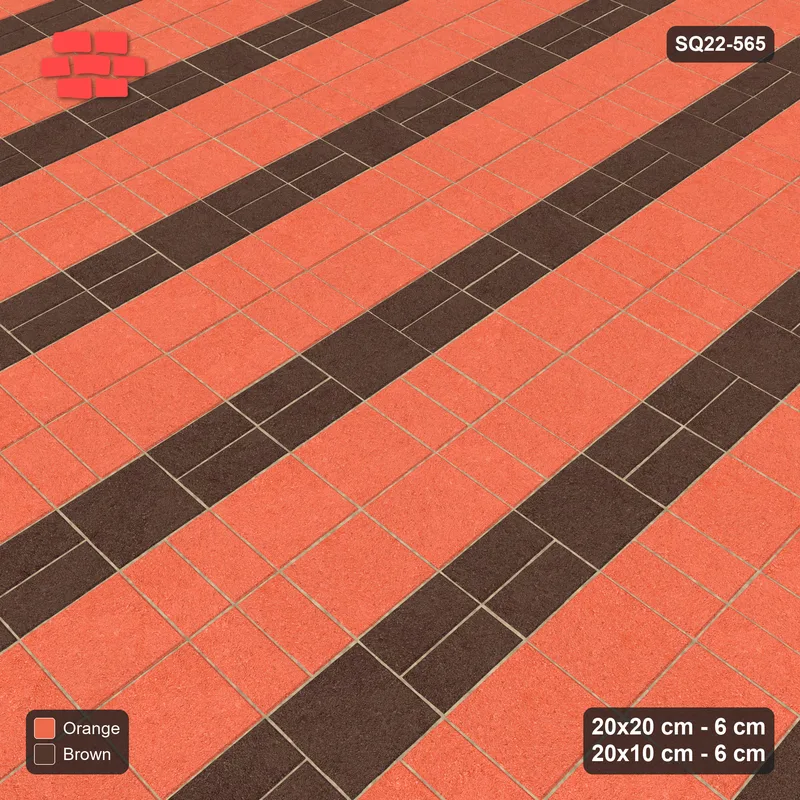 Interlock (Pasco) 20x20 cm · SQ22-565 · Double Pinwheel, Alternating Bars, Right · Side view