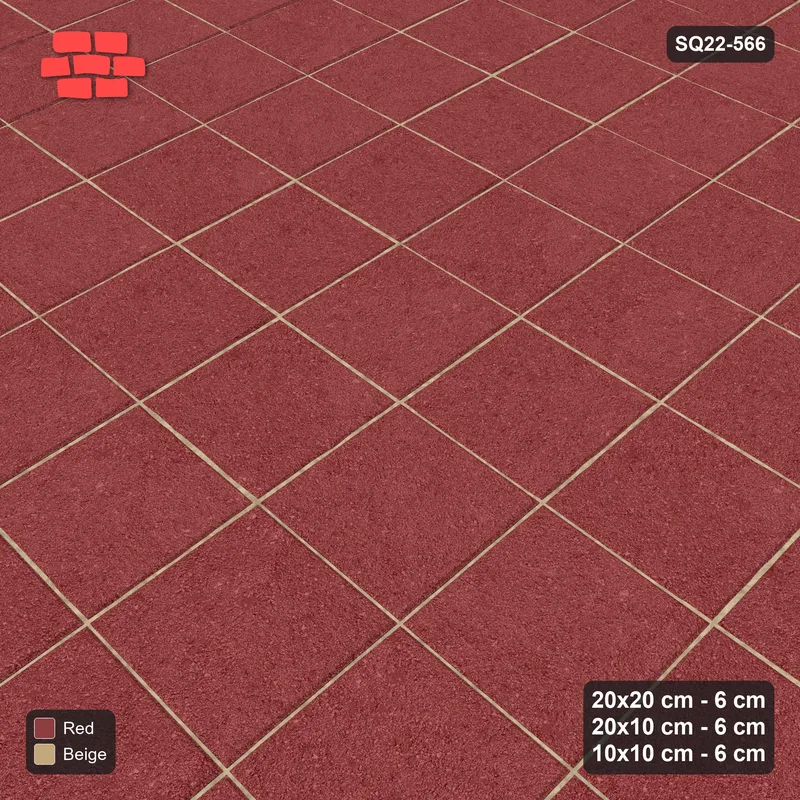 Interlock (Pasco) 20x20 cm · SQ22-566 · Rug, 12x12 Field, Soldier + Bead Borders, Plain · Side view