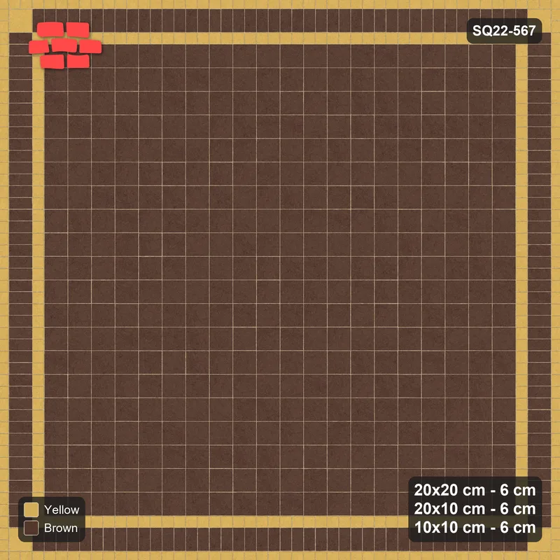 Interlock (Pasco) 20x20 cm · SQ22-567 · Rug 20x20, Bead + Soldier + Bead Borders, Inverse · Top view