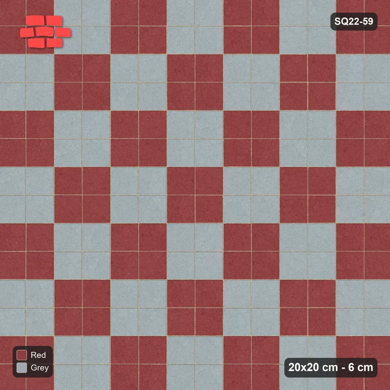 Interlock (Pasco) 20x20 cm · SQ22-59 · Block Checker 2x2 · Top view