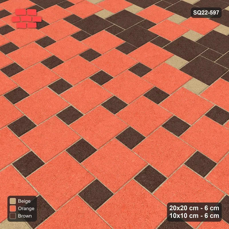 Interlock (Pasco) 20x20 cm · SQ22-597 · Ombre Offset Lattice, Vertical Course Gradient, Mirrored · Side view