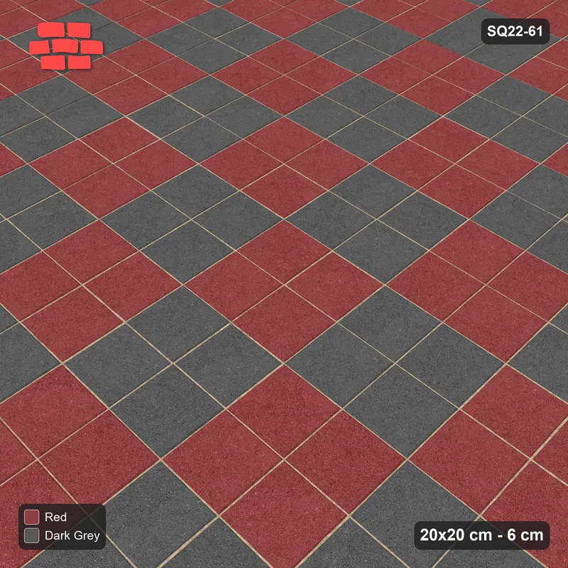 Interlock (Pasco) 20x20 cm · SQ22-61 · Block Checker 2x2 · Side view