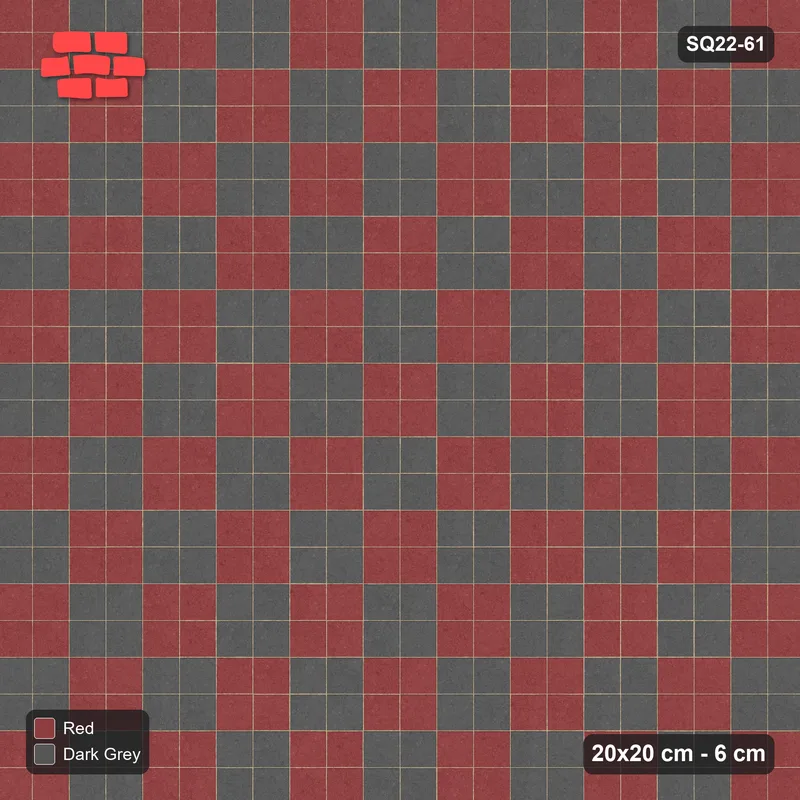 Interlock (Pasco) 20x20 cm · SQ22-61 · Block Checker 2x2 · Top view